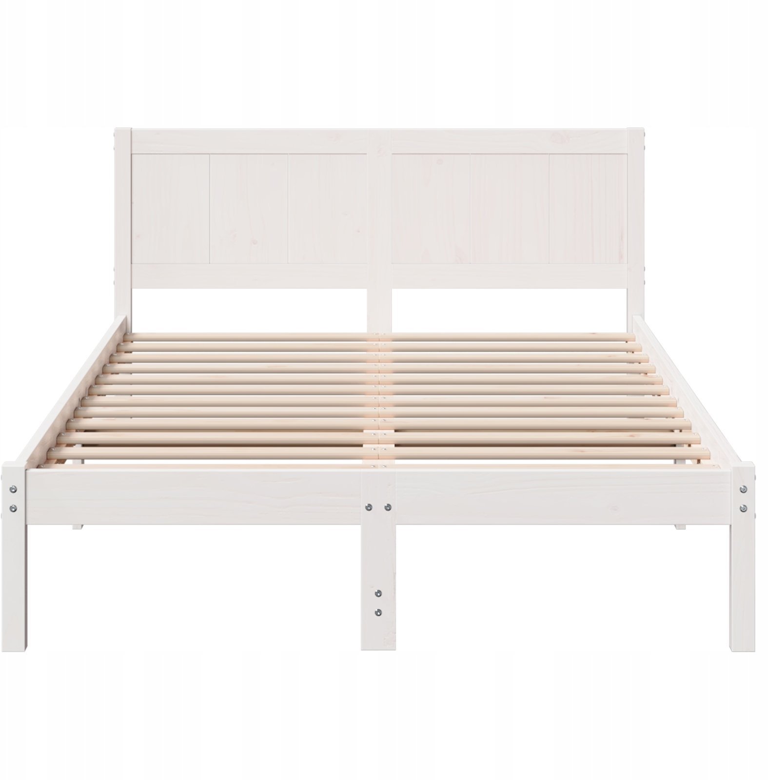 vidaXL Ramka łóżka Biały 120 x 200 cm Lite drewno sosnowe 872192