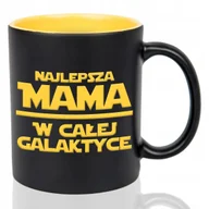Kubki - Kubek Czarny Wnętrze Żółte NAJLEPSZA MAMA W CAŁEJ GALAKTYCE Wielu Wzorów - miniaturka - grafika 1