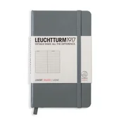 Pozostałe książki - LEUCHTTURM1917 344775 Notatnik Pocket (A6), twarda okładka, 187 numerowanych stron, antracyt, w linie - miniaturka - grafika 1