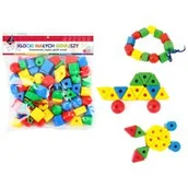 Zabawki konstrukcyjne - Askato Klocki Geometryczne 62 elementy - miniaturka - grafika 1