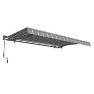 Markizy - Markiza Tarasowa Premium 400X300 Grey/White - Focus Garden - miniaturka - grafika 1