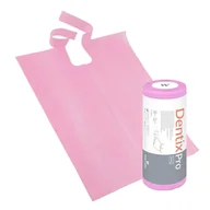 Sprzęt i akcesoria stomatologiczne - Śliniak dentystyczny na rolce 50cm x 65cm różowy podfoliowany 54g DentixPro 30szt - miniaturka - grafika 1