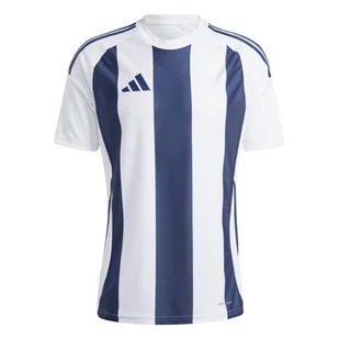 Męska Koszulka z krótkim rękawem ADIDAS STRIPED 24 JSY IW4554 – Biały - Koszulki sportowe męskie - miniaturka - grafika 1