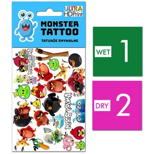 TATUAŻE ZMYWALNE DLA DZIECI ANGRY BIRDS WZORY ORYGINALNE - Zabawki kreatywne - miniaturka - grafika 1