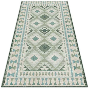 Nowoczesny dywan na balkon wzór Zielone romby 60x90 cm - Dywany - miniaturka - grafika 1