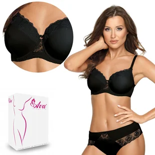 Biustonosz Full Cup AV 1924 usztywniany czarny  65H - Biustonosze - miniaturka - grafika 1