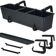 Donice - Skrzynka balkonowa Ratolla z podstawką ISR700P Doniczka prostokątna + uchwyty - miniaturka - grafika 1