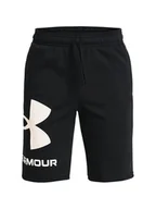 Spodenki damskie - Under Armour Szorty sportowe UA RIVAL FLEECE LOGO SHORTS 1359065 Czarny Regular Fit - miniaturka - grafika 1