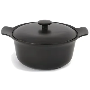 Berghoff Garnek żeliwny z pokrywą 24cm RON Czarny 3900040 - Naczynia żaroodporne - miniaturka - grafika 1