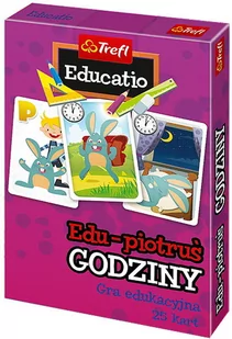 Trefl gra edukacyjna Edu-Piotruś Godziny - Gry karciane - miniaturka - grafika 2