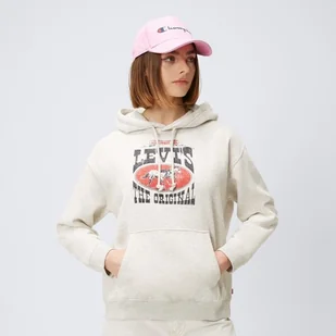 LEVI S BLUZA Z KAPTUREM EVERYDAY GREYS - Bluzy damskie - miniaturka - grafika 1