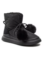 Buty dla dziewczynek - DeeZee Śniegowce CS5855-07 Czarny - miniaturka - grafika 1