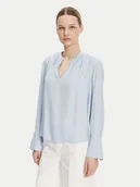 Bluzki damskie - Tommy Hilfiger Bluzka WW0WW44049 Błękitny Regular Fit - miniaturka - grafika 1