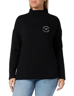 Bluzy damskie - Emporio Armani Damska bluza polarowa z wiskozy, czarny, XS - miniaturka - grafika 1