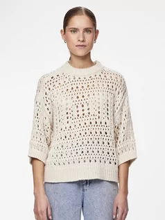 Swetry damskie - Pieces Sweter "Masha" w kolorze beżowym - grafika 1
