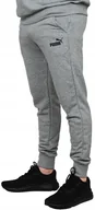 Spodnie sportowe męskie - Puma Spodnie Dresowe Męskie Ess Logo Pants 586716-03 szare - miniaturka - grafika 1
