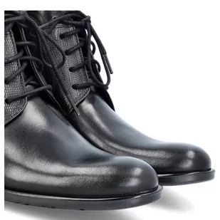 Eleganckie buty męskie zimowe - TAPI D-2372 CZARNE - Półbuty męskie - miniaturka - grafika 12