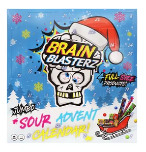 Brain Blasterz Kalendarz Adwentowy 306g zestaw kwaśnych słodyczy na prezent na Boże Narodzenie - Bombonierki i czekoladki - miniaturka - grafika 1