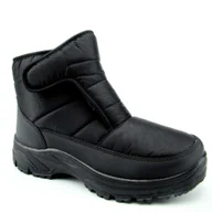 Buty zimowe męskie - NEWS 22MN26-5010 Śniegowce męskie zimowe buty ocieplane czarne - miniaturka - grafika 1