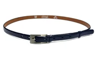 Paski - Granatowy skórzany pasek damski szerokość 1,5 cm długość 115 cm marki Orsatti - miniaturka - grafika 1
