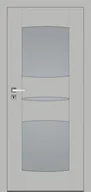 Drzwi wewnętrzne - Dre Drzwi Wewnętrzne Z Szybą Ena 4 Okleina Jasna Szara Mat - miniaturka - grafika 1