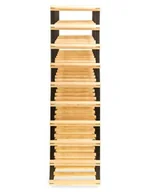 Stojaki na wino - Regał Na Wino Stojak Na 54 Butelki Szklane/ Pet — Rw-8/ 6X9 — Surowy Naturalny Metal + Drewno Rw-8-6X9-54 / Wamar-Sosenka - miniaturka - grafika 1