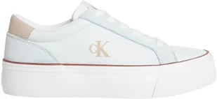 Calvin Klein Jeans Damska koszulka Vulc Flatform Mg Nylon Mix Yw0yw01896 Low Top, Niebieski żagiel Oxford Tan, 4 - Koszulki i topy damskie - miniaturka - grafika 1