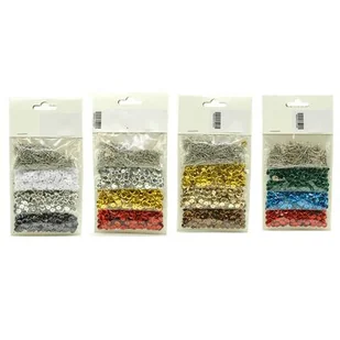 Zestaw cekin ze szpilkami mix kolorów - Ozdoby bożonarodzeniowe - miniaturka - grafika 1