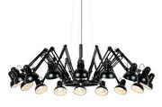 Lampy sufitowe - KingHome Lampa Ragno 16 King Bath Spider czarna JD-182-16 - miniaturka - grafika 1