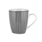 Kubki - Kubek Astec w paski 350 ml czarno-biały - miniaturka - grafika 1