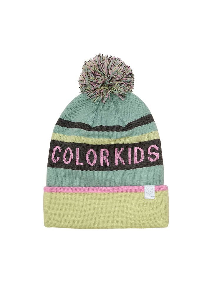 Color Kids Czapka w kolorze turkusowo-żółtym