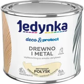Emalie - Farba akrylowa Jedynka DecoProtect Drewno i Metal Satynowy Połysk Kremowy 0,2 l - miniaturka - grafika 1
