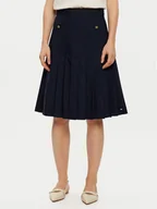Spódnice - Tommy Hilfiger Spódnica plisowana WW0WW43798 Granatowy Regular Fit - miniaturka - grafika 1