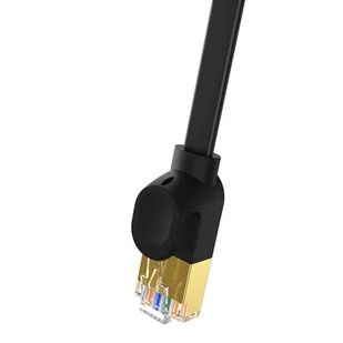 Płaski kabel sieciowy Baseus Ethernet RJ45, Gigabit, Cat.7, 8 m (czarny) - Kable miedziane - miniaturka - grafika 5