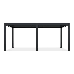 Bioklimatyczna pergola tarasowa ELEGANCE AUTOMATIC 3x6 z oświetleniem LED Anthracite - Gutroof - Kratki i pergole - miniaturka - grafika 1