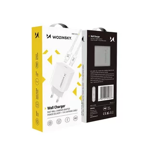 Wozinsky szybka ładowarka sieciowa EU USB Typ C Power Delivery 20W + kabel przewód USB Typ C / Lightning 1m biały - Kable USB - miniaturka - grafika 4
