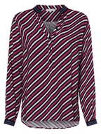 Bluzki damskie - Marie Lund - Bluzka damska, niebieski|wielokolorowy|wyrazisty róż - miniaturka - grafika 1