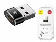 Adaptery i przejściówki - Baseus Adapter USB Baseus USB-C USB-A Czarny 28297-uniw - miniaturka - grafika 1