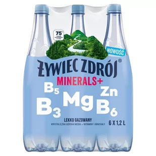 Żywiec Zdrój Minerals+ Napój lekko gazowany 6 x 1,2 l - Woda - miniaturka - grafika 1