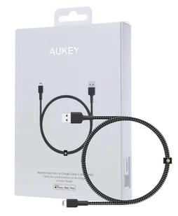 Aukey Kabel CB-BAL3 wzmocniony QC 3 Lightning 1.2m aukey_20190218134450 - Kable USB - miniaturka - grafika 1