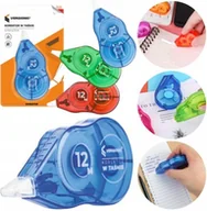 Korektory - KOREKTOR W TAŚMIE TAŚMOWY TAŚMA MYSZKA SZKOLNY AUTOMATYCZNY BIAŁY 5mm x 12m - miniaturka - grafika 1