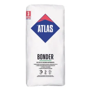 Atlas Klej gipsowy do płyt g-k  BONDER 25 kg - Zaprawy budowlane - miniaturka - grafika 1