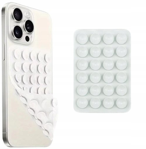 Antypoślizgowy Samoprzylepny Uchwyt Przyssawka do Telefonu Biały