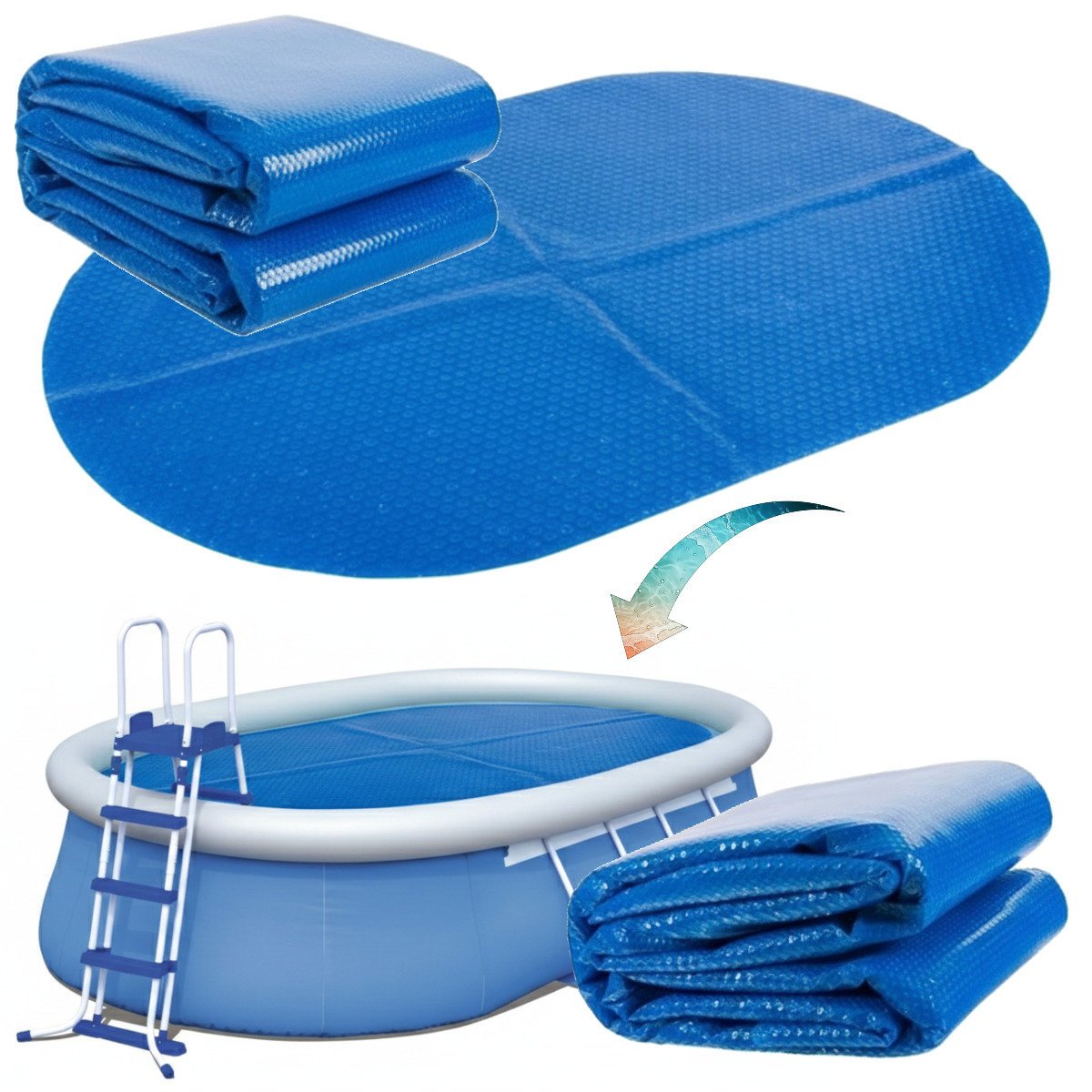 Bestway pokrywa solarna folia basenowa do basenu owalnego  steel pro 6x3m