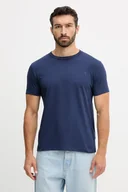 Koszulki męskie - Trussardi t-shirt bawełniany męski kolor granatowy gładki G0278000048N - miniaturka - grafika 1