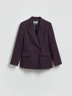 Marynarki i żakiety damskie - Reserved - Marynarka z wiskozą - fioletowy - miniaturka - grafika 1
