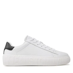 Sneakersy Tommy Jeans Leather Outsole EM0EM01159 Biały - Sneakersy męskie - miniaturka - grafika 1