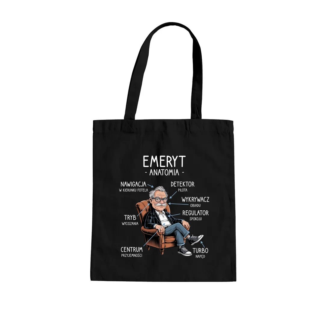 Anatomia emeryta - torba na prezent z okazji przejścia na emeryturę