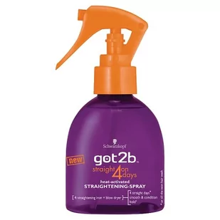 Schwarzkopf Got2b Straight On 4 Days Lakier prostujący włosy 200ml - Kosmetyki do stylizacji włosów - miniaturka - grafika 1