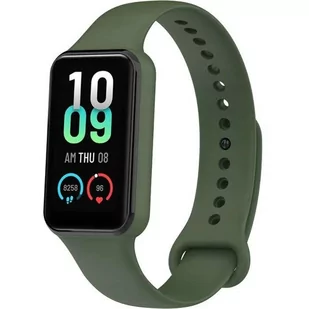 Zamienna silikonowa opaska pasek do Xiaomi Amazfit BAND 7 zielony - Akcesoria do smartwatchy - miniaturka - grafika 1